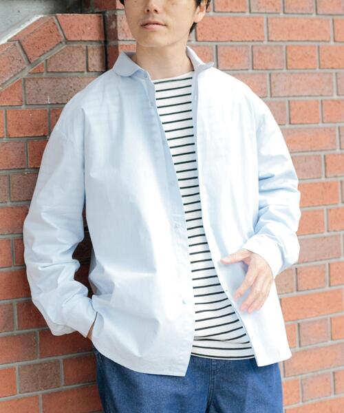 ITEMS URBANRESEARCH(アイテムズ アーバンリサーチ)の「ブロード ラウンドカラーシャツ(シャツ/ブラウス・メンズ・アイボリー/ブルー系その他/パープル/グリーン系その他・MEDIUM/LARGE)」の12枚目の写真