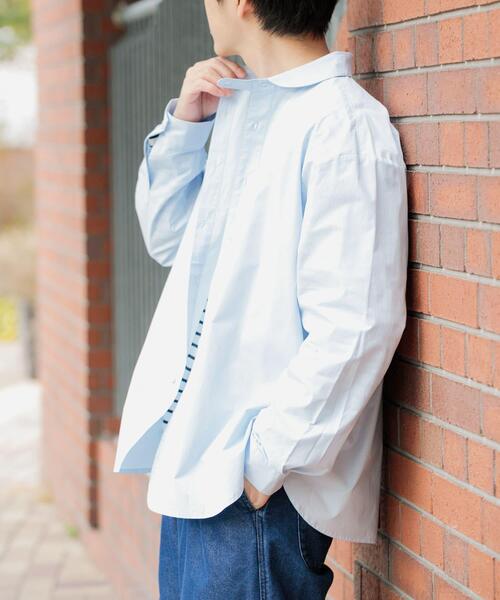 ITEMS URBANRESEARCH(アイテムズ アーバンリサーチ)の「ブロード ラウンドカラーシャツ(シャツ/ブラウス・メンズ・アイボリー/ブルー系その他/パープル/グリーン系その他・MEDIUM/LARGE)」の22枚目の写真