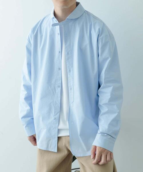 ITEMS URBANRESEARCH(アイテムズ アーバンリサーチ)の「ブロード ラウンドカラーシャツ(シャツ/ブラウス・メンズ・アイボリー/ブルー系その他/パープル/グリーン系その他・MEDIUM/LARGE)」の20枚目の写真