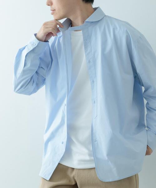 ITEMS URBANRESEARCH(アイテムズ アーバンリサーチ)の「ブロード ラウンドカラーシャツ(シャツ/ブラウス・メンズ・アイボリー/ブルー系その他/パープル/グリーン系その他・MEDIUM/LARGE)」の19枚目の写真