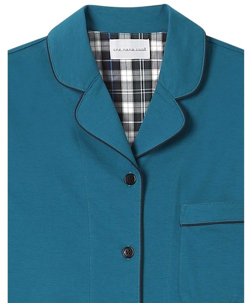 une nana cool（ウンナナクール）の「【綿混】なめらか天竺パジャマ（ルームウェア/パジャマ・レディース・ブルーグリーン/アイボリー/ライトグレー/ダークブラウン/レッド/ワインレッド/ダークブルー/ダークグレー/モカ・M/L）」の19枚目の写真