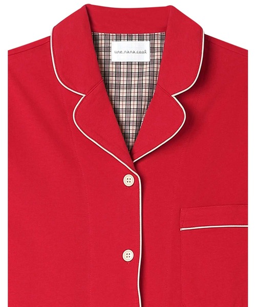 une nana cool（ウンナナクール）の「【綿混】なめらか天竺パジャマ（ルームウェア/パジャマ・レディース・ブルーグリーン/アイボリー/ライトグレー/ダークブラウン/レッド/ワインレッド/ダークブルー/ダークグレー/モカ・M/L）」の22枚目の写真