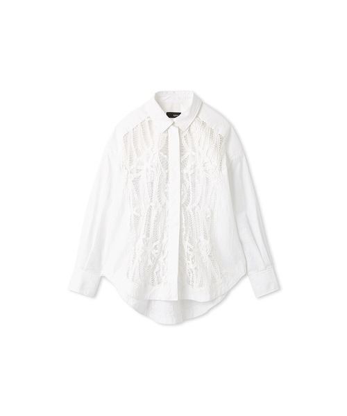 styling/（スタイリング）の「バテンレースドレスシャツ（シャツ/ブラウス・レディース・ホワイト/ブラック・FREE）」の12枚目の写真