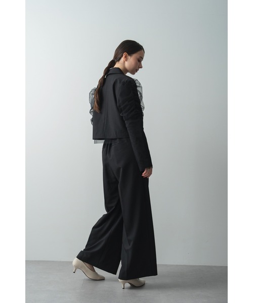 ジャケット・アウター OPEN SESAME CLUB tulle fur blouson セール】WO/NY ボイル ジップアップフーデッドジャケット / WO