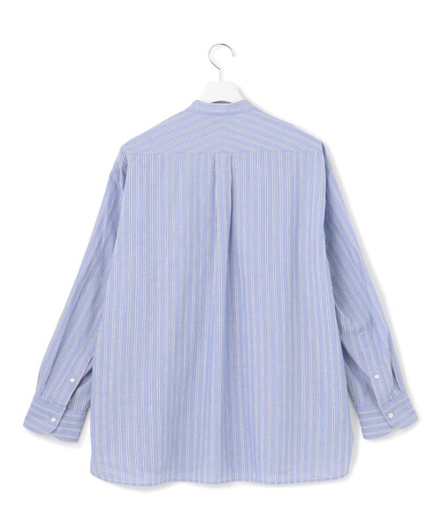 J.PRESS YORK STREET(ジェイプレスヨークストリート)の「【UNISEX】タイプライターストライプ バンドカラーシャツ(シャツ/ブラウス・メンズ・サックスブルー系1/ピンク系1/ブラウン系1・LARGE/MEDIUM/SMALL)」の13枚目の写真