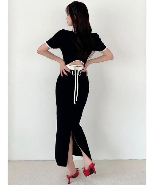 RESEXXY（リゼクシー）の「バイカラータイトワンピース（ワンピース・レディース・ホワイト/ピンク/ブラック・FREE）」の9枚目の写真