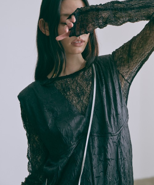 EN NEUME(エンノイム)の「Glossy Rompers(パンツドレス・レディース・ブラック/チャコールグレー・0/1)」の11枚目の写真
