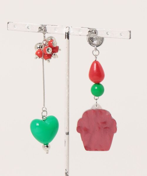 tone（トーン）の「【KKSHOP】カップケーキピアス(MA)（ピアス（両耳用）・レディース・レッド系・FREE）」の2枚目の写真