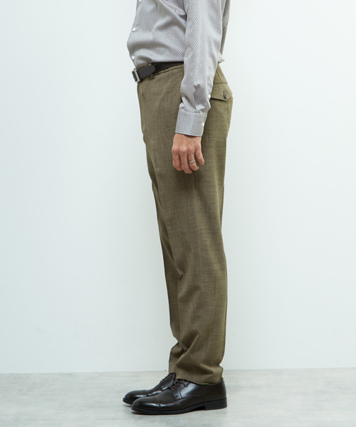 MEN'S MELROSE(メンズメルローズ)の「トラベストブッチャーコンフォートパンツ(セットアップ可)(スラックス・メンズ・ネイビー/ベージュ・2/3/4/5)」の4枚目の写真