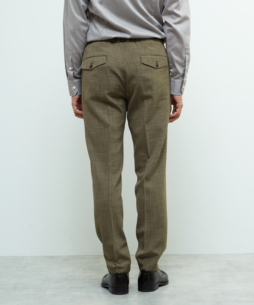 MEN'S MELROSE(メンズメルローズ)の「トラベストブッチャーコンフォートパンツ(セットアップ可)(スラックス・メンズ・ネイビー/ベージュ・2/3/4/5)」の5枚目の写真