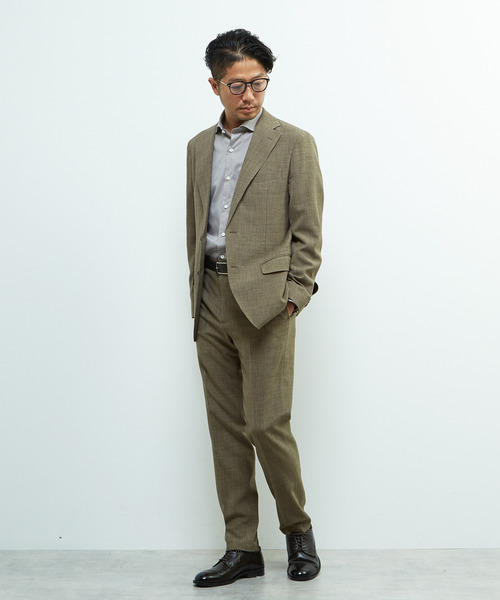 MEN'S MELROSE(メンズメルローズ)の「トラベストブッチャーコンフォートパンツ(セットアップ可)(スラックス・メンズ・ネイビー/ベージュ・2/3/4/5)」の16枚目の写真