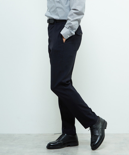 MEN'S MELROSE(メンズメルローズ)の「トラベストブッチャーコンフォートパンツ(セットアップ可)(スラックス・メンズ・ネイビー/ベージュ・2/3/4/5)」の19枚目の写真