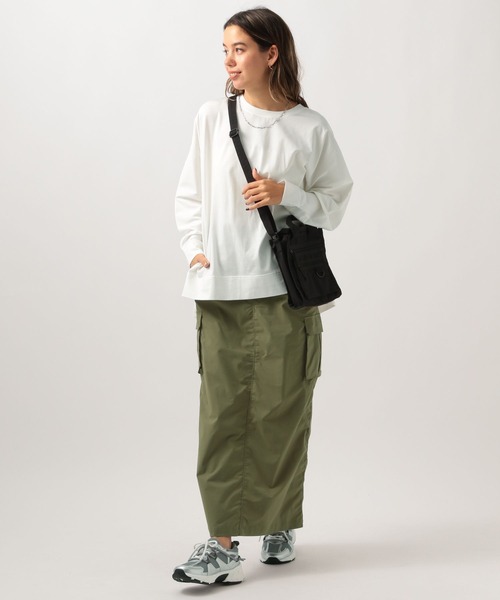 BAYFLOW（ベイフロー）の「[新色登場!!]ドロストカーゴスカート（スカート・レディース・ブラック/イエロー/カーキ・MEDIUM/SMALL）」の4枚目の写真