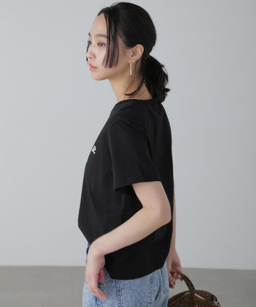 FREE'S MART（フリーズマート）の「◆カラーフレンチロゴプリントTシャツ（Tシャツ/カットソー・レディース・ピンク/ホワイト/ホワイト系その他/ブラック・FREE）」の14枚目の写真