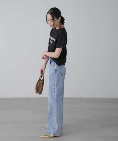 FREE'S MART（フリーズマート）の「◆カラーフレンチロゴプリントTシャツ（Tシャツ/カットソー・レディース・ピンク/ホワイト/ホワイト系その他/ブラック・FREE）」の8枚目の写真