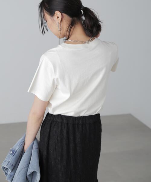 FREE'S MART(フリーズマート)の「◆カラーフレンチロゴプリントTシャツ(Tシャツ/カットソー・レディース・ピンク/ホワイト/ホワイト系その他/ブラック・FREE)」の6枚目の写真