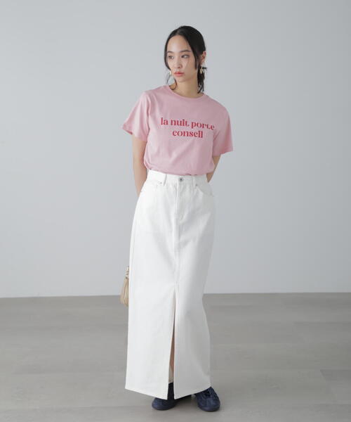 FREE'S MART（フリーズマート）の「◆カラーフレンチロゴプリントTシャツ（Tシャツ/カットソー・レディース・ピンク/ホワイト/ホワイト系その他/ブラック・FREE）」の19枚目の写真