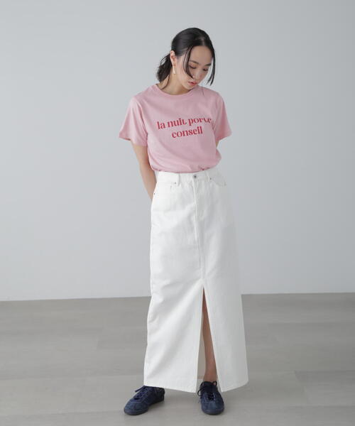 FREE'S MART（フリーズマート）の「◆カラーフレンチロゴプリントTシャツ（Tシャツ/カットソー・レディース・ピンク/ホワイト/ホワイト系その他/ブラック・FREE）」の18枚目の写真