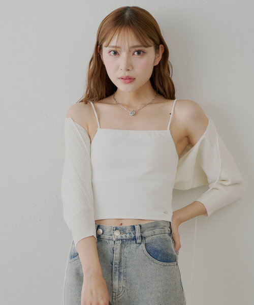 6色展開】バックオープンリブキャミ（キャミソール）｜Chico