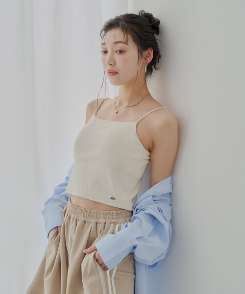 EMILIO PUCCI 貝殻柄　バックオープン クロップド丈キャミソール 6色展開】バックオープンリブキャミ（キャミソール）｜Chico（チコ）の