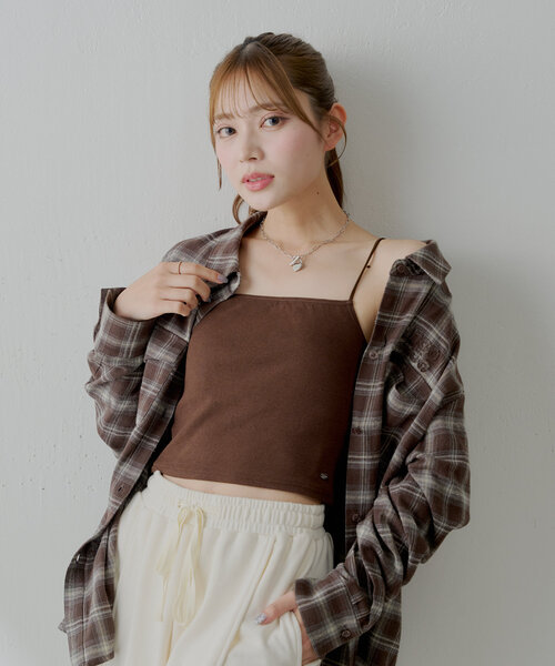 6色展開】バックオープンリブキャミ（キャミソール）｜Chico