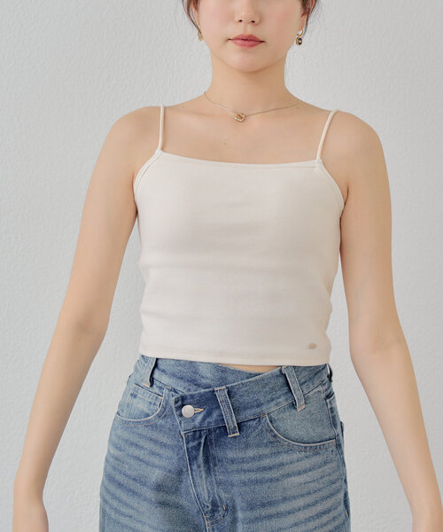 Chico(チコ)の「【6色展開】バックオープンリブキャミ(キャミソール・レディース・ブラック/ピンクベージュ/グレー/アイボリー/ブラウン/ホワイト・FREE/SMALL)」の22枚目の写真