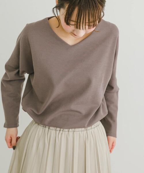 ITEMS URBANRESEARCH（アイテムズ アーバンリサーチ）の「カットミラノプルオーバー（Tシャツ/カットソー・レディース・ブルー/オフホワイト/チャコールグレー/モカ・FREE）」の3枚目の写真