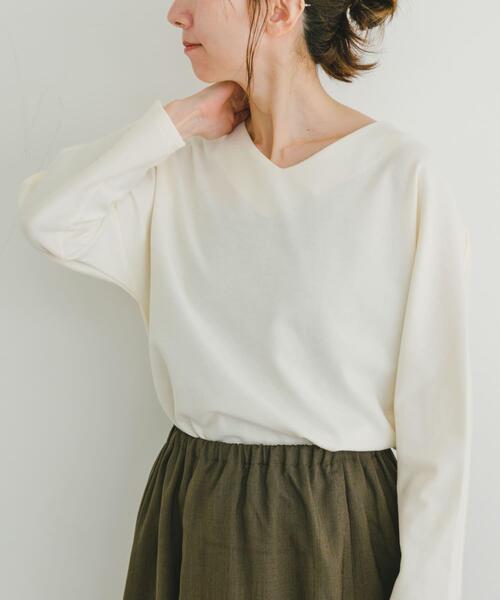 ITEMS URBANRESEARCH（アイテムズ アーバンリサーチ）の「カットミラノプルオーバー（Tシャツ/カットソー・レディース・ブルー/オフホワイト/チャコールグレー/モカ・FREE）」の6枚目の写真