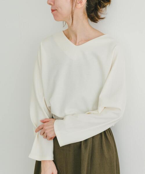 ITEMS URBANRESEARCH（アイテムズ アーバンリサーチ）の「カットミラノプルオーバー（Tシャツ/カットソー・レディース・ブルー/オフホワイト/チャコールグレー/モカ・FREE）」の7枚目の写真