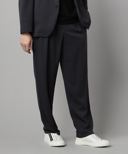 COMME CA MEN（コムサメン）の「【セットアップ対応】エアリークッションナイロンジャージー インタックパンツ（スラックス・メンズ・チャコールグレー/ブラック・L/M）」の12枚目の写真