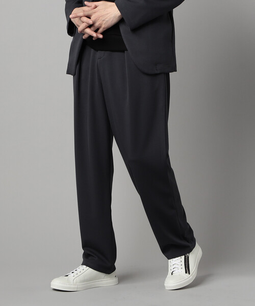 COMME CA MEN（コムサメン）の「【セットアップ対応】エアリークッションナイロンジャージー インタックパンツ（スラックス・メンズ・チャコールグレー/ブラック・L/M）」の13枚目の写真