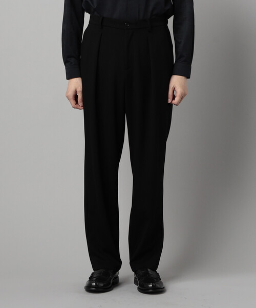 COMME CA MEN（コムサメン）の「【セットアップ対応】エアリークッションナイロンジャージー インタックパンツ（スラックス・メンズ・チャコールグレー/ブラック・L/M）」の14枚目の写真