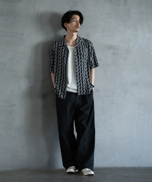 RATTLE TRAP(ラトルトラップ)の「ヴィンテージライクオープンカラーシャツ(シャツ/ブラウス・メンズ・サックスブルー/ブラック・M/L/LL)」の9枚目の写真