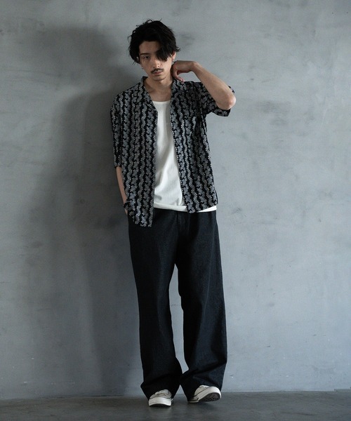 RATTLE TRAP(ラトルトラップ)の「ヴィンテージライクオープンカラーシャツ(シャツ/ブラウス・メンズ・サックスブルー/ブラック・M/L/LL)」の10枚目の写真