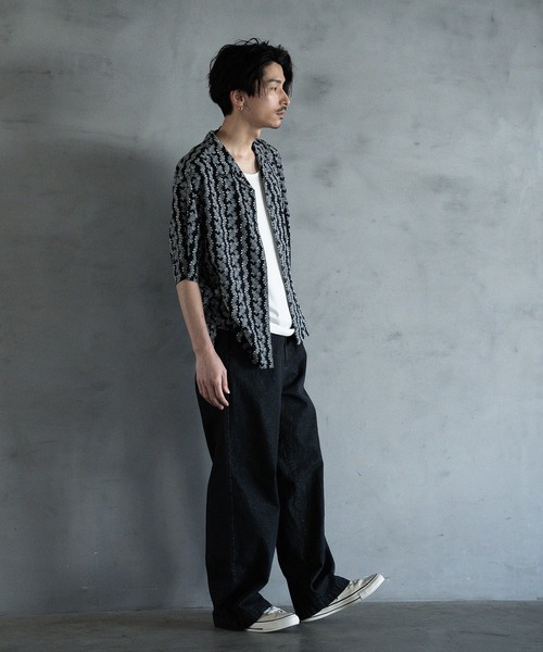 RATTLE TRAP(ラトルトラップ)の「ヴィンテージライクオープンカラーシャツ(シャツ/ブラウス・メンズ・サックスブルー/ブラック・M/L/LL)」の11枚目の写真