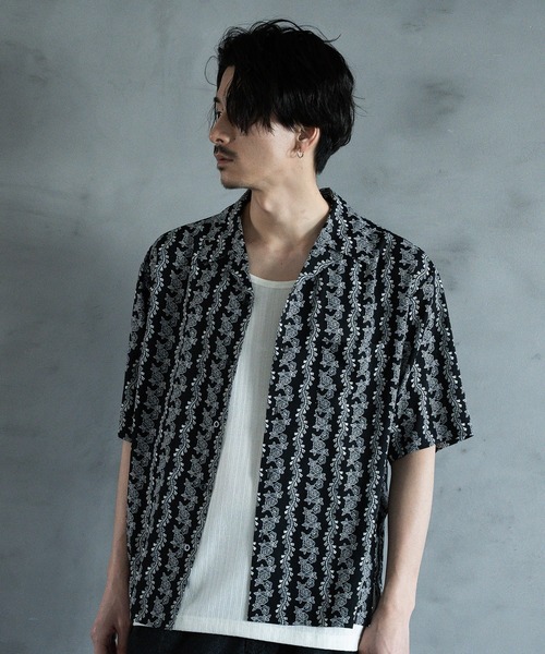 RATTLE TRAP(ラトルトラップ)の「ヴィンテージライクオープンカラーシャツ(シャツ/ブラウス・メンズ・サックスブルー/ブラック・M/L/LL)」の13枚目の写真