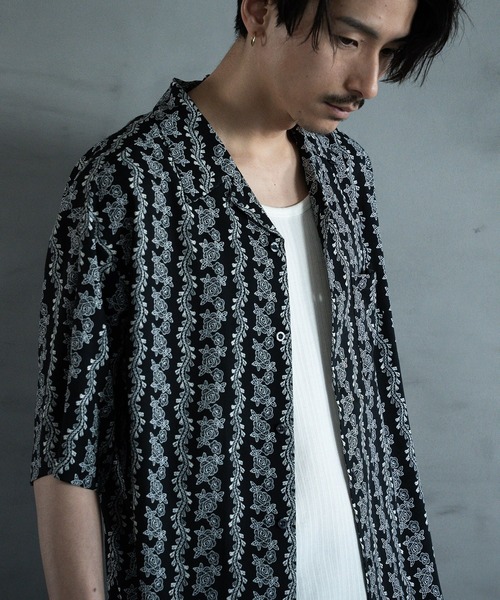 RATTLE TRAP(ラトルトラップ)の「ヴィンテージライクオープンカラーシャツ(シャツ/ブラウス・メンズ・サックスブルー/ブラック・M/L/LL)」の14枚目の写真