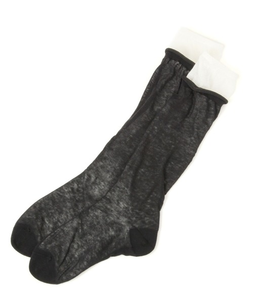 LOWRYS FARM(ローリーズファーム)の「2Pレイヤードソックス 326269(ソックス/靴下・レディース・ピンク/ブラック/ブルー・FREE)」の1枚目の写真