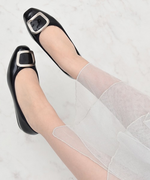 Bridget Birkin(ブリジットバーキン)の「【Bridget Birkin】バックルアクセントレインパンプス(554021)(レインシューズ・レディース・ベージュ/シルバー/ブラック/アイボリー・23.5/23/24/24.5/22.5)」の13枚目の写真