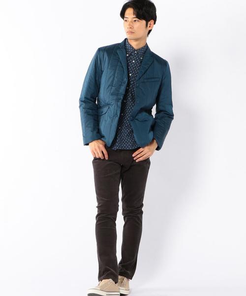 coen（コーエン）の「【MBC】マットタフタ中綿キルティングジャケット（テーラードジャケット・メンズ・コバルトブルー/ブラック・SMALL/MEDIUM/LARGE/X-LARGE）」の15枚目の写真