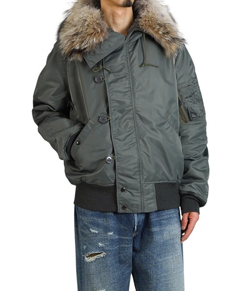 GOLD（ゴールド）の「東洋エンタープライズ GOLD / ゴールド：CLIMASHIELD PADDING N-2B：24B-GL15555[MUS]（ミリタリージャケット・メンズ・セージグリーン・M/L）」の12枚目の写真