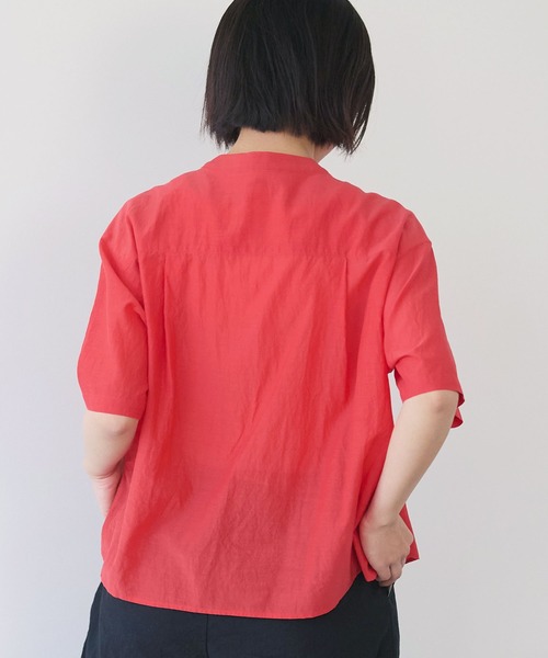 ブラウス シャツ コットン/キュプラ ローンIBK ワイドシャツ レディース △コットン/キュプラ ローンIBK ワイドシャツ（シャツ/ブラウス