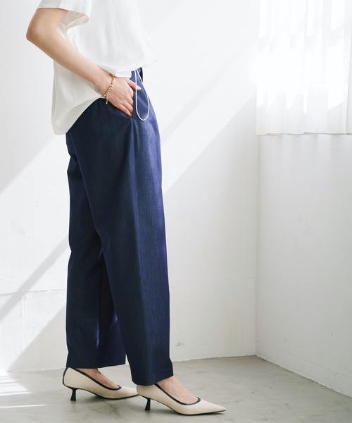 デニムライクタックワイドパンツ Emma Taylor│STYLEDOOR