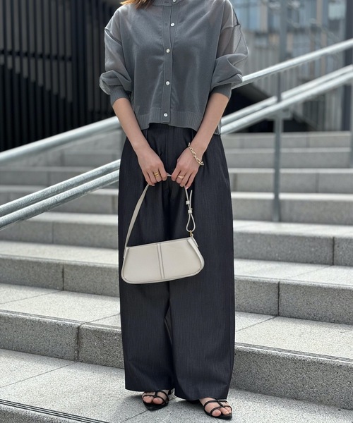 Emma Taylor（エマテイラー）の「デニムライクタックワイドパンツ（デニムパンツ・レディース・インディゴブルー/ブルー/ブラック・38/36）」の12枚目の写真