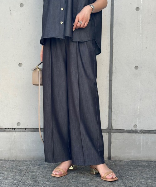 MARTRA ダークデニム ワイドレッグパンツ MARTRA ダークデニム ワイド