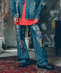 amok アモク パンツ PAINT SHRINK PRINT PANTS amok アモク パンツ PAINT SHRINK PRINT PANTS