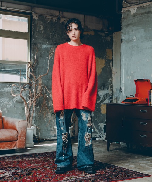 amok（アモク）の「CHAIN DAMEGE DENIM PANTS（デニムパンツ・メンズ・インディゴブルー/ライトインディゴブルー・S/M/L）」の21枚目の写真