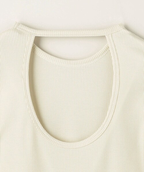 ATTISESSION(アティセッション)の「<ATTISESSION>ワッフル ショートスリーブ ボディースーツ(Tシャツ/カットソー・レディース・ブラック/オフホワイト・FREE)」の18枚目の写真
