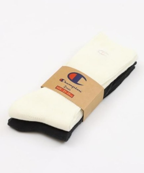 Champion(チャンピオン)の「Champion/チャンピオン ソックス ウィメンズ ワンポイント刺繍 2足組 フルレングスソックス CWSBB001(ソックス/靴下・レディース・マルチ/ホワイト系その他・S)」の7枚目の写真