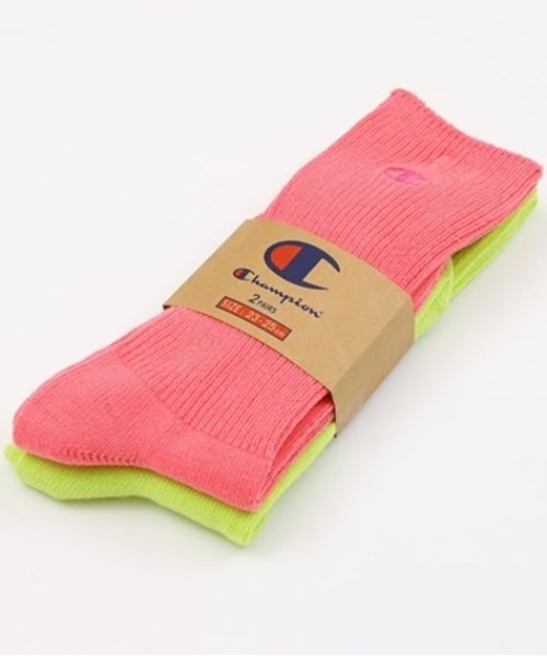 Champion(チャンピオン)の「Champion/チャンピオン ソックス ウィメンズ ワンポイント刺繍 2足組 フルレングスソックス CWSBB001(ソックス/靴下・レディース・マルチ/ホワイト系その他・S)」の11枚目の写真